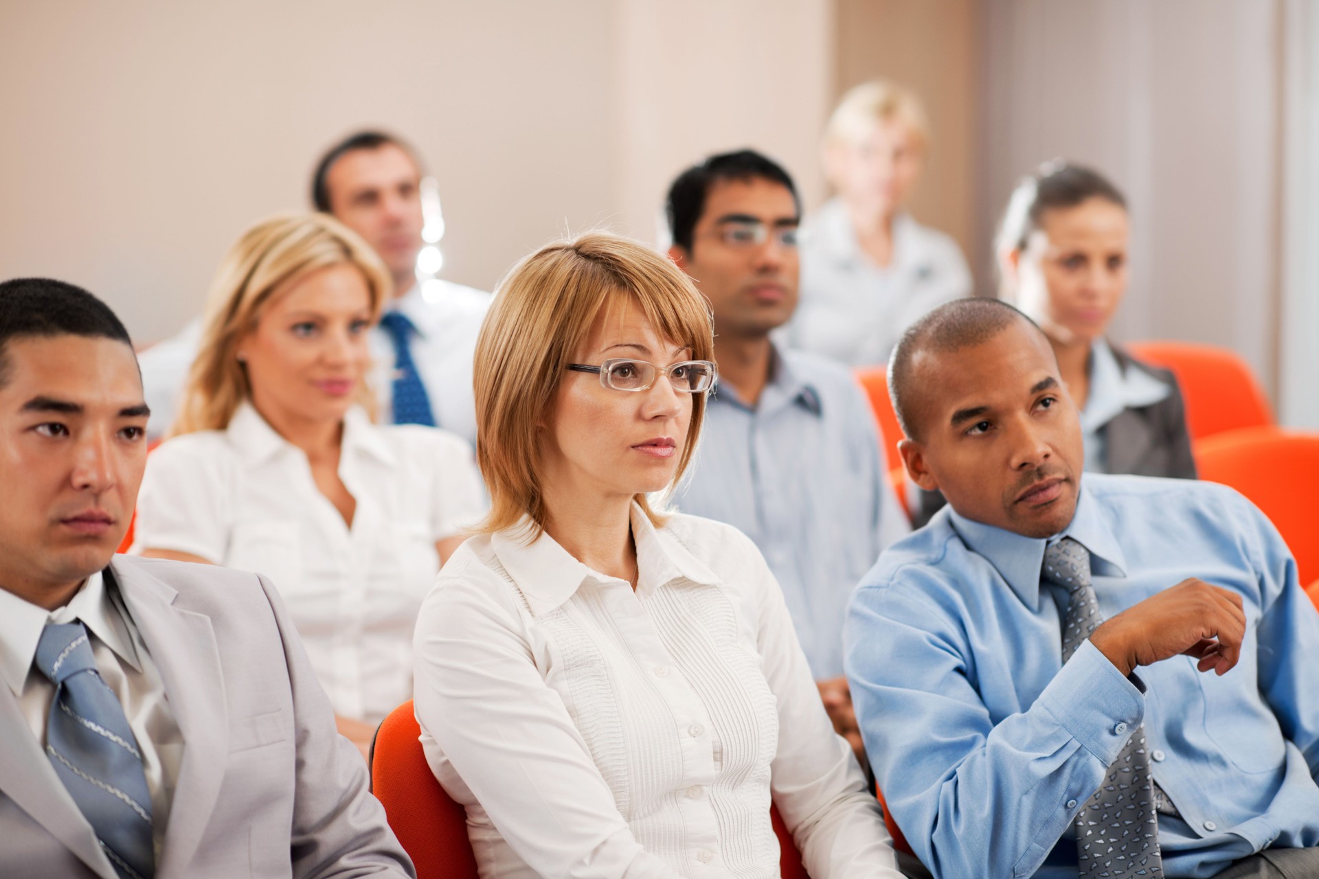 Group of businesspeople on a seminar.